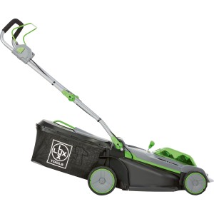 LUX-TOOLS Akumulátorová kosačka A-RM-2x20/43 set s batériami a zberným košom.