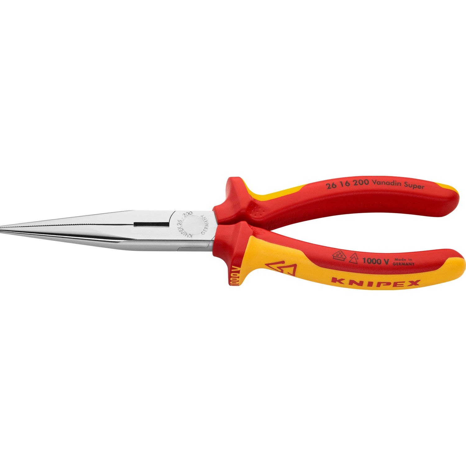 E-shop Knipex Polguľaté kliešte s čepieľkami chróm izol.viaczložkové návleky VDE 200 mm