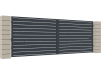 JARMEX Dvojkrídlová brána SALERNO s pohonom, antracit RAL7016, 1500 x 4000 mm JARMEX Dvojkrídlová brána SALERNO s pohonom, antracit RAL7016, 1500 x 4000 mm