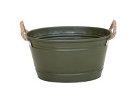Mega Collections Kvetináč Beat Oval zinkový olivovo zelený 22 x 30 x 43 cm Mega Collections Kvetináč Beat Oval zinkový olivovo zelený 22 x 30 x 43 cm