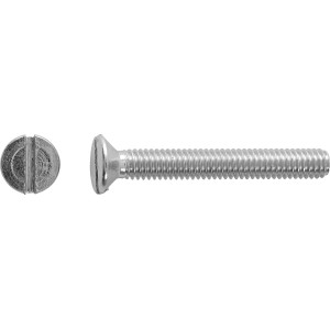 Pozinkovaná skrutka LUX M4 x 30 mm so zapustenou hlavou s drážkou, 100 kusov.