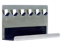 Lišta na kľúče, kovová, poniklovaná, matná, 15 x 30 x 7,5 cm