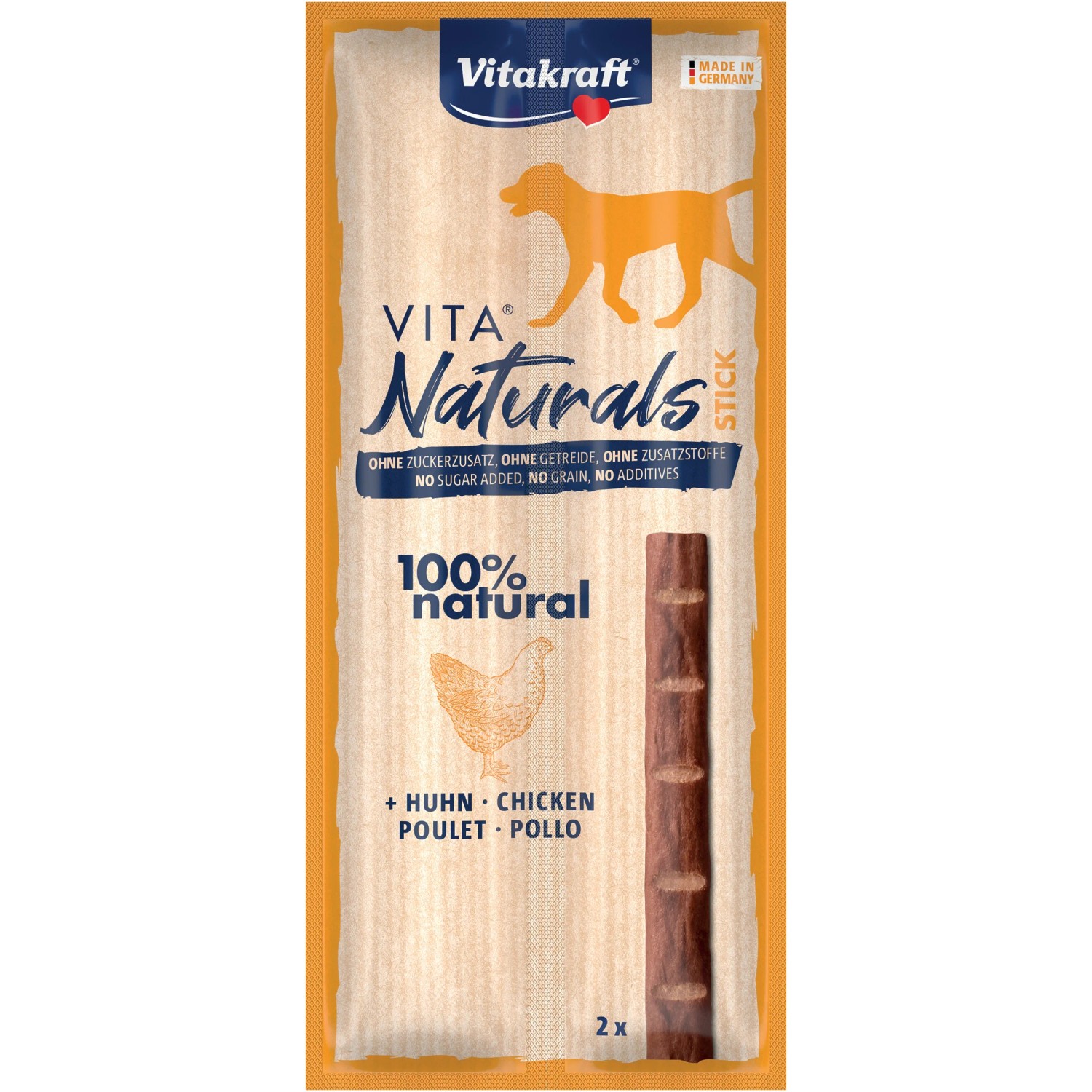 E-shop Vitakraft Tyčinky pre psov Vita Naturals hydinové, 2 x 11 g