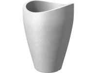 Scheurich Kvetináč WAVE GLOBE HIGH PLANTER Stony Grey 53,3 x 22/39,5 cm