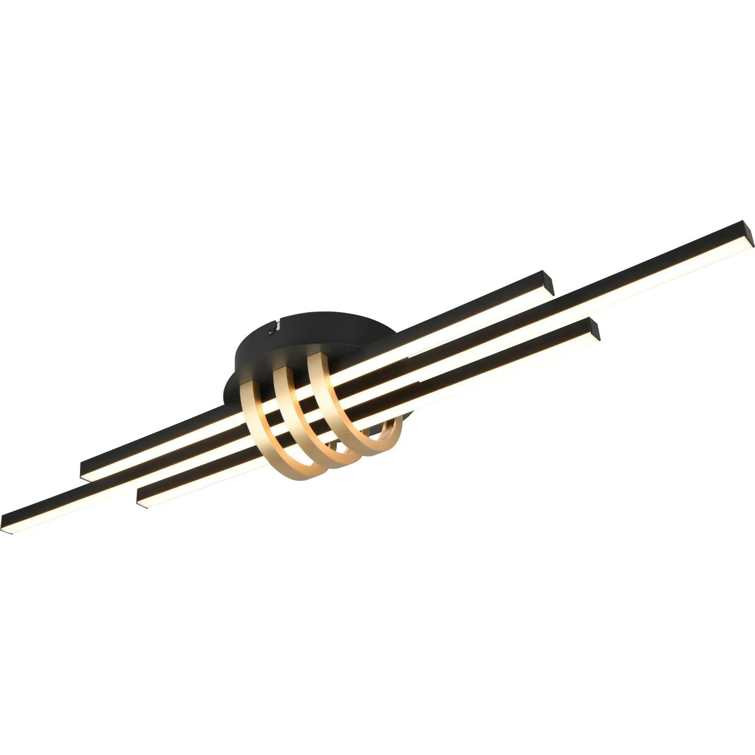 E-shop Reality Strop. LED svietidlo Cinto, 20W, 3000K, čierna / zlatá, 81 x 10,5 x 18cm