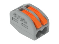 WAGO Páčková spojovacia svorka 222, 2 vodiče, max. 4 mm2, 5 ks WAGO Páčková spojovacia svorka 222, 2 vodiče, max. 4 mm2, 5 ks