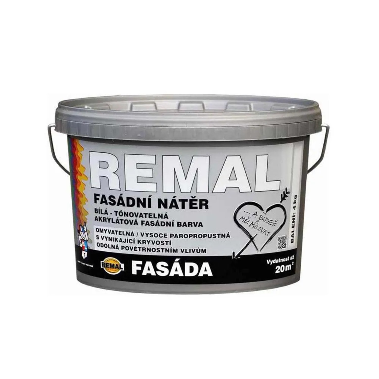 E-shop REMAL Fasádny akrylátový náter FASÁDA biely 4 kg