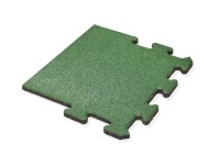 MAX3 Gumová dlažba PUZZLE krajný diel zelená 500 x 500 x 25 mm