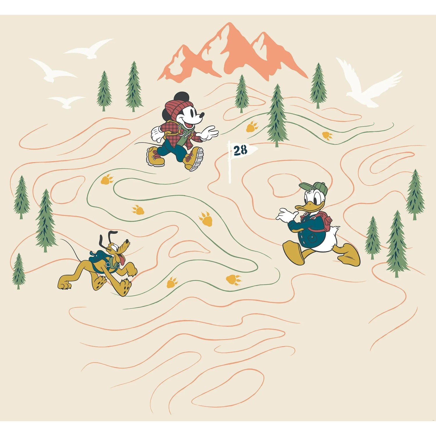 E-shop Komar Vliesová fototapeta Mickey Meets the Mountain 300 x 280 cm