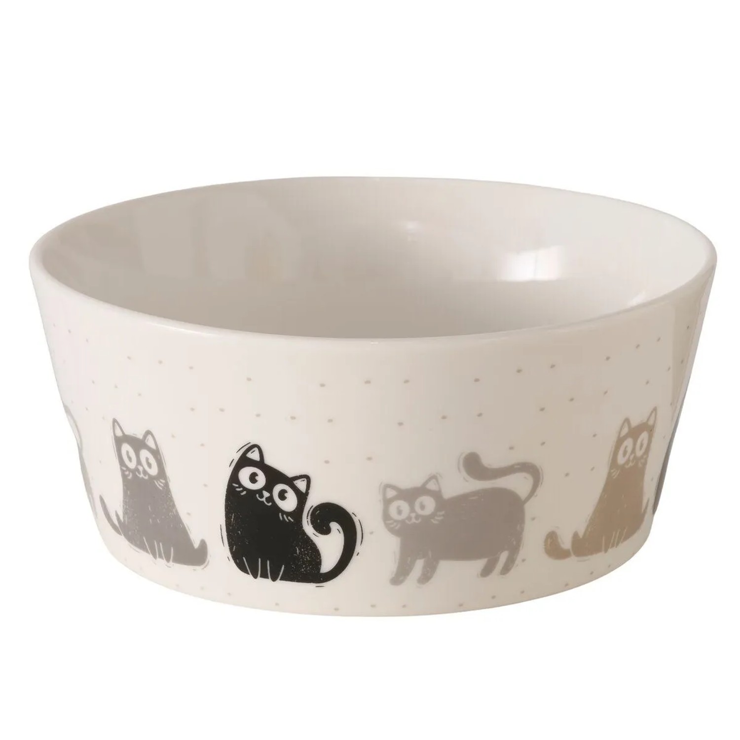 E-shop Boltze Porcelánová miska na müsli s motívom mačiek Mollie, pr. 14,5 x 6,5 cm