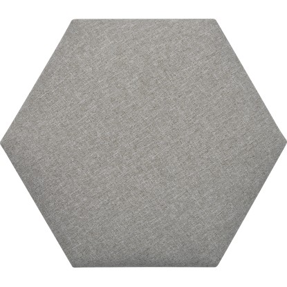 Nástenný vankúš šesťuholníkový 30 cm x 30 cm svetlosivý štruktúrovaný