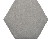 Nástenný vankúš šesťuholníkový 30 cm x 30 cm svetlosivý štruktúrovaný