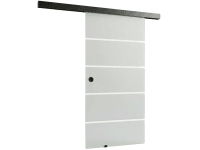 Doorlegro Posuvné dvere EasySlide 65 - set, satin 4 pruhy/čierna, 205 x 90 cm
