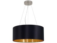 EGLO Závesná lampa Maserlo 3-ramenná čierna