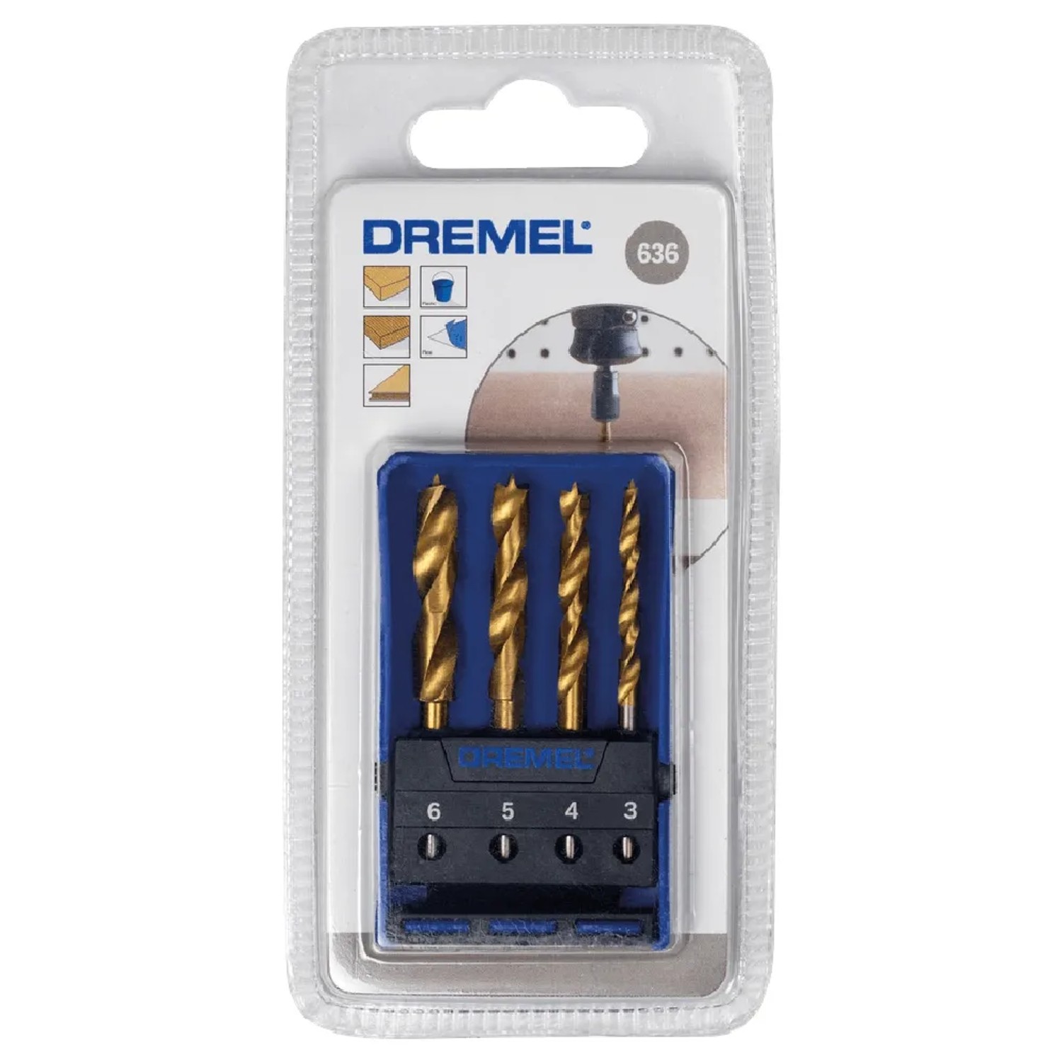 E-shop Dremel Súprava vrtákov do dreva 636, 4dielna