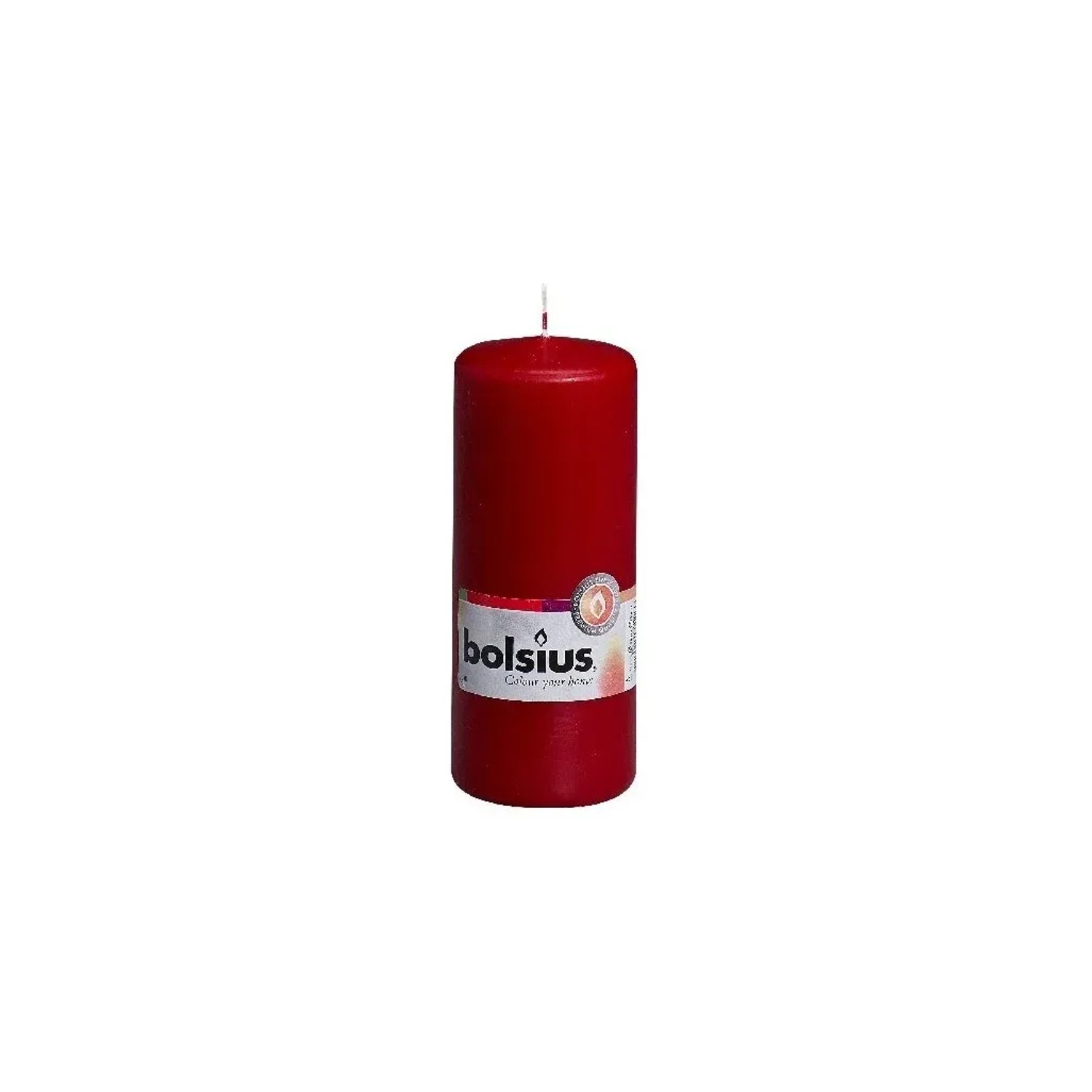 E-shop Bolsius Sviečka valcová bordová 60 x 150 mm