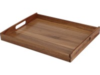 Koopman Drevěný servírovací podnos s rukoväťami 40 x 30 x 4,5 cm
