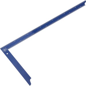 Modrý LUX Zimmermannswinkel Classic, 700 mm, oceľový, na meranie uhlov a dĺžok.