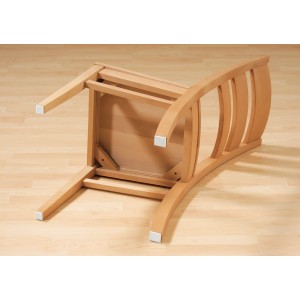 Biele plstené podložky 10x20cm (3 ks) pod stoličkou na ochranu povrchov.