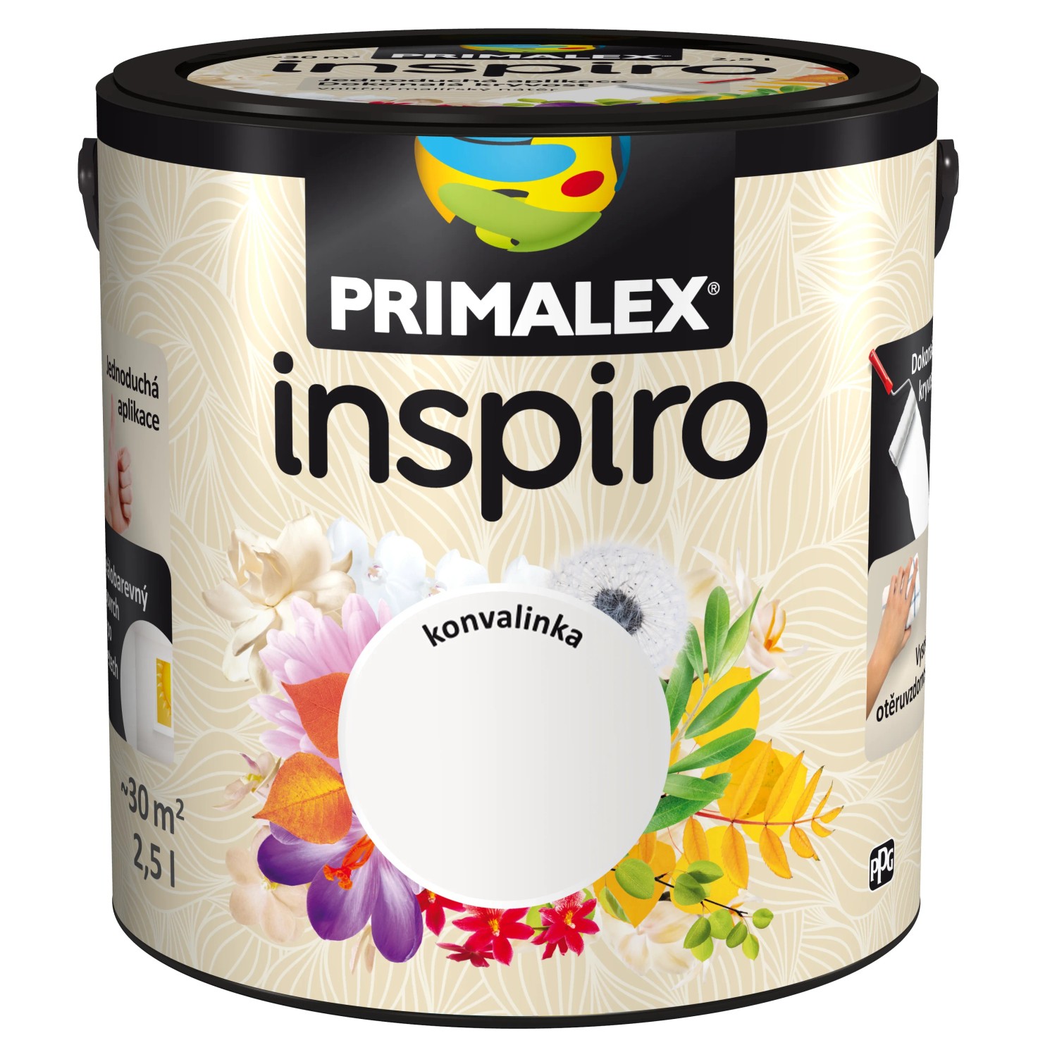E-shop PRIMALEX Farebný vnútorný maliarsky náter Inspiro konvalinka 2,5 l