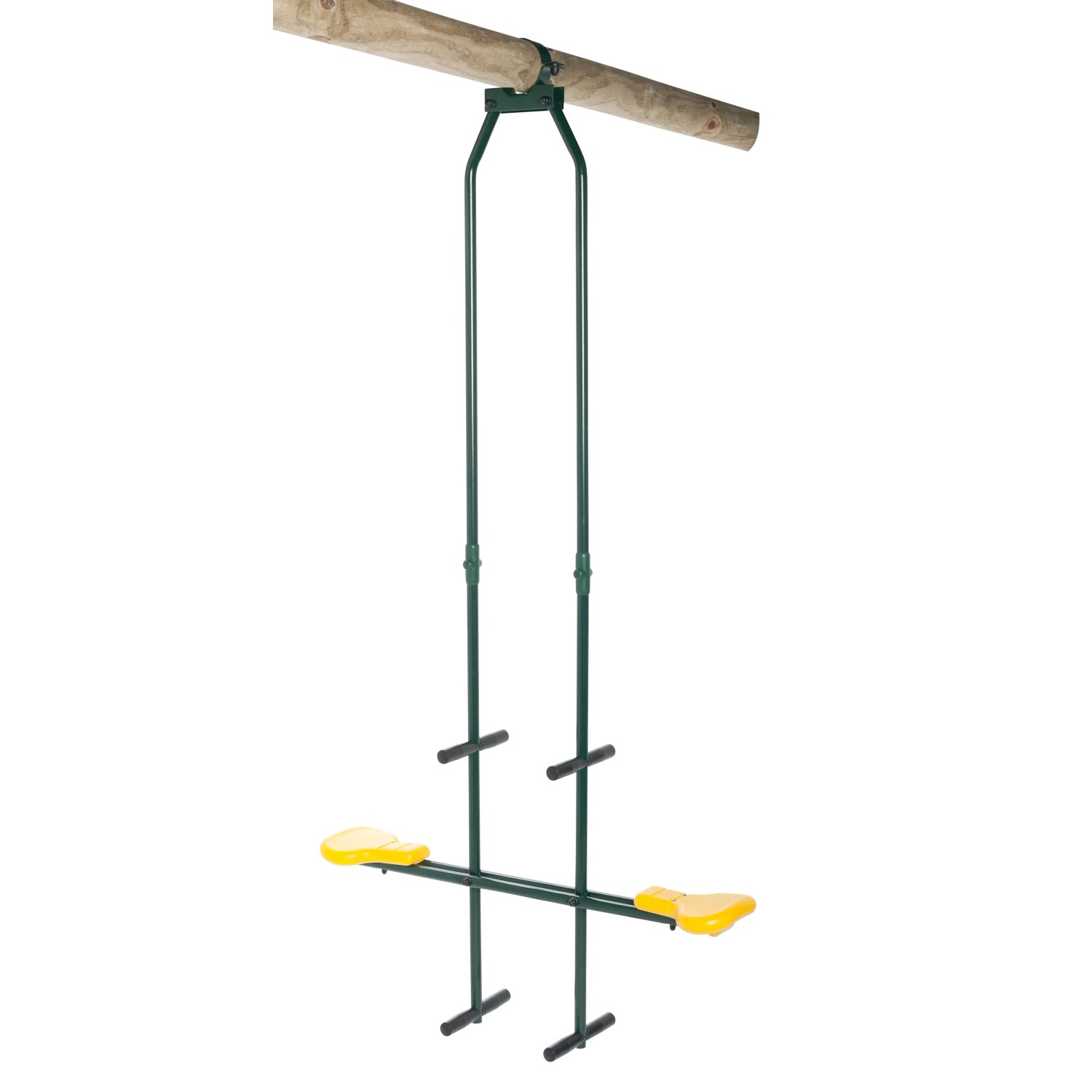 E-shop SwingKing Dvojmiestna hojdačka pre guľatinu, zelená/žltá