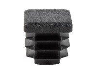 Uzatváracia zátka pre štvorhranné rúrky s lamelami priemer 15 mm čierna