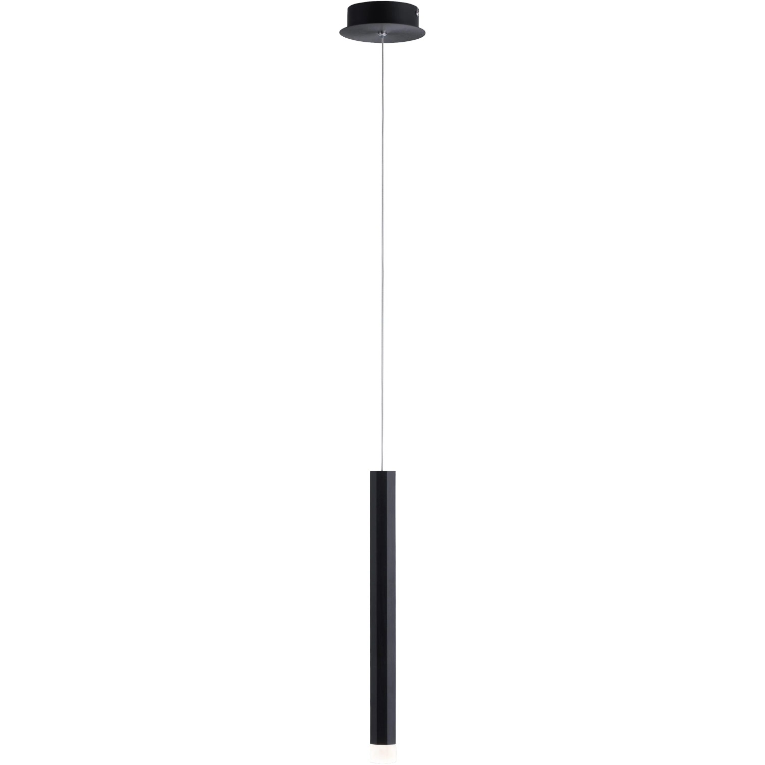 E-shop Just Light. Závesné LED svietidlo Bruno, 3000K, 550lm, čierna, pr. 12 x 120 cm