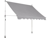 Markíza s pružinovým bočným ramenom 250 cm x 150 cm strieborno-sivá