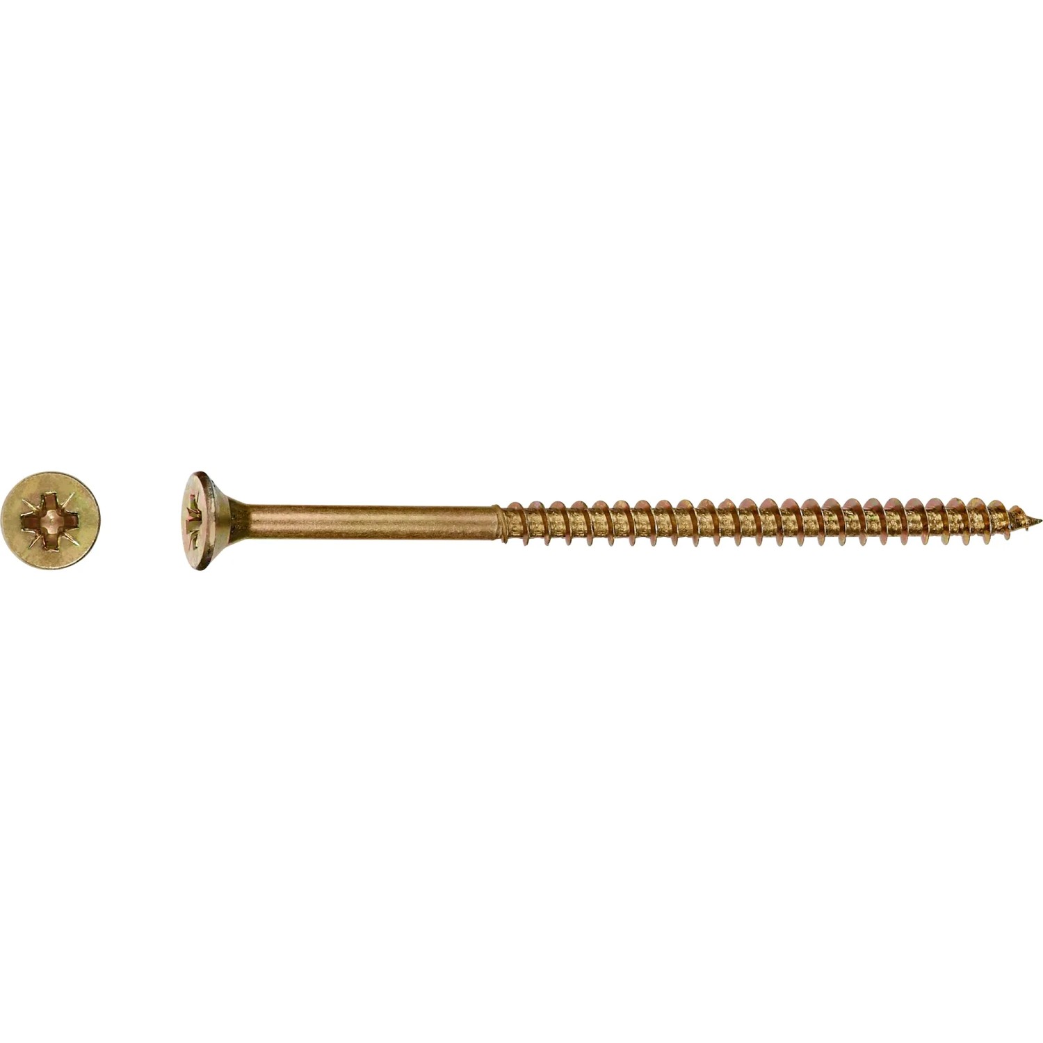 E-shop Uni skrutky so zápustnou hlavou PZ3 čiastočný závit žlto pozink. 6x90 mm, 100 ks