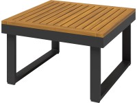 VLC Záhradný stolík Lipson akáciové drevo/hliník 41 x 70 x 70 cm