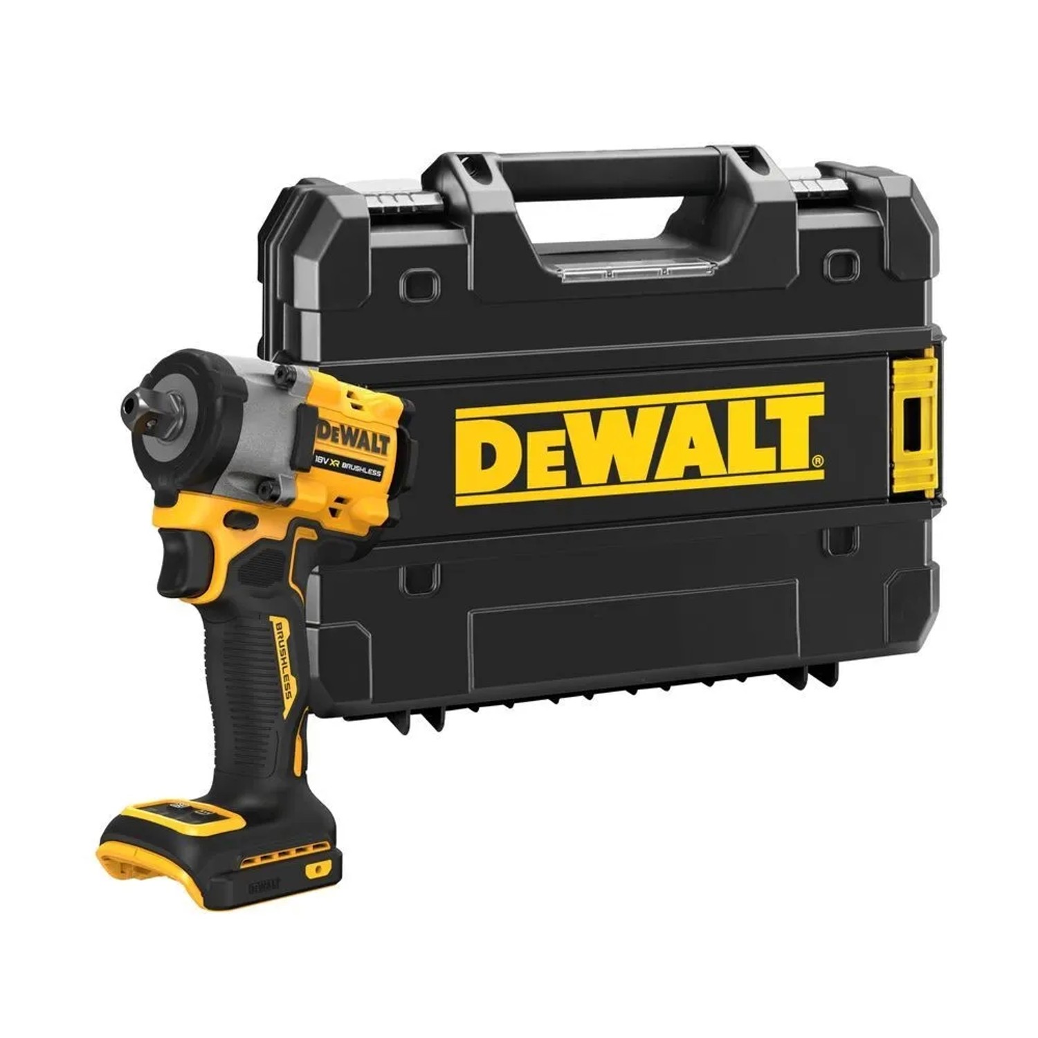 E-shop DeWALT 18V XR Aku bezuhlíkový rázový uťahovač DCF922NT-XJ, 1/2", Solo + kufor