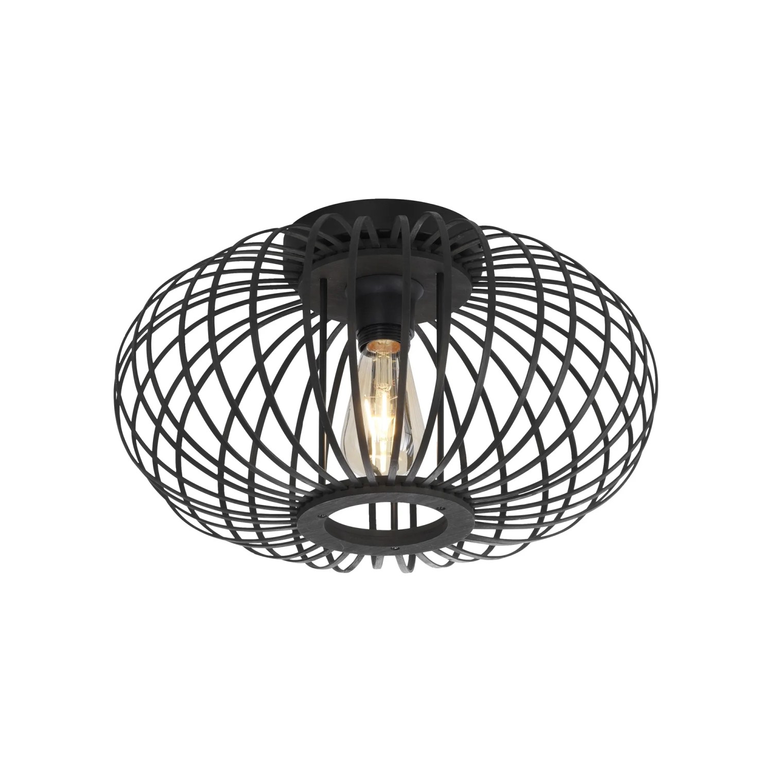 E-shop Just Light Stropné svietidlo RACOON čierne pr. 40 cm