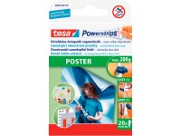 tesa Lepiace prúžky na plagáty Powerstrips Poster, 20 ks