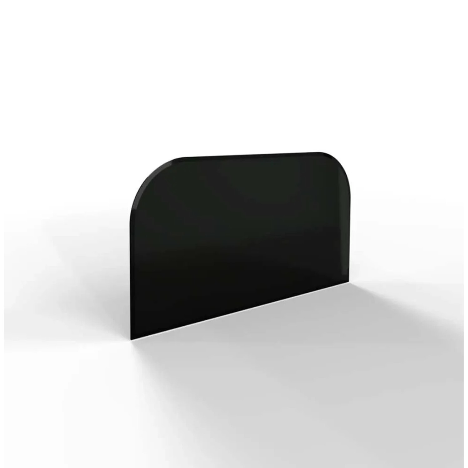 E-shop HS Flamingo Sklo pod kachle oblúk 2xR200, čierne, 1000 x 550 x 6 mm
