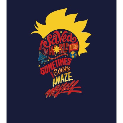 Komar Vliesová fototapeta Captain Marvel saves the World 250 x 280 cm