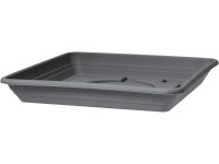 Scheurich Miska pod kvetináč Lara, metalická sivá, pr. 29 cm