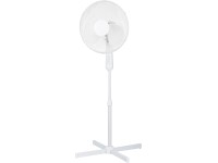 BWO Výškovo nastaviteľný otočný stojanový ventilátor biely pr. 41 cm x 107-126cm