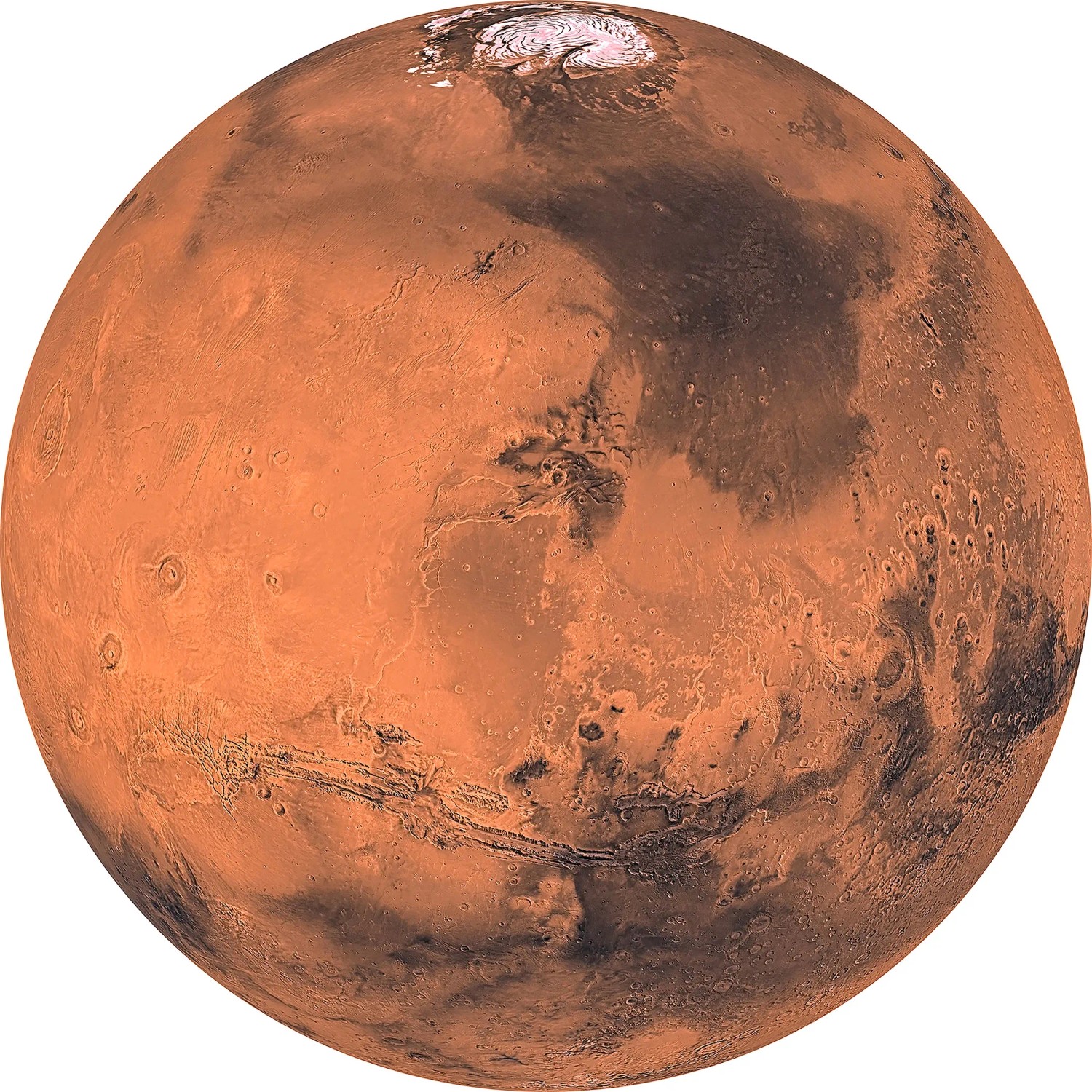 E-shop Komar Samolepiaca vliesová fototapeta Dot Mars pr. 125 cm