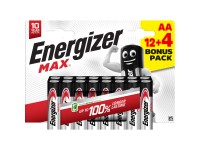 Energizer Alkalické batérie Max AA 1,5 V, 12 + 4 ks