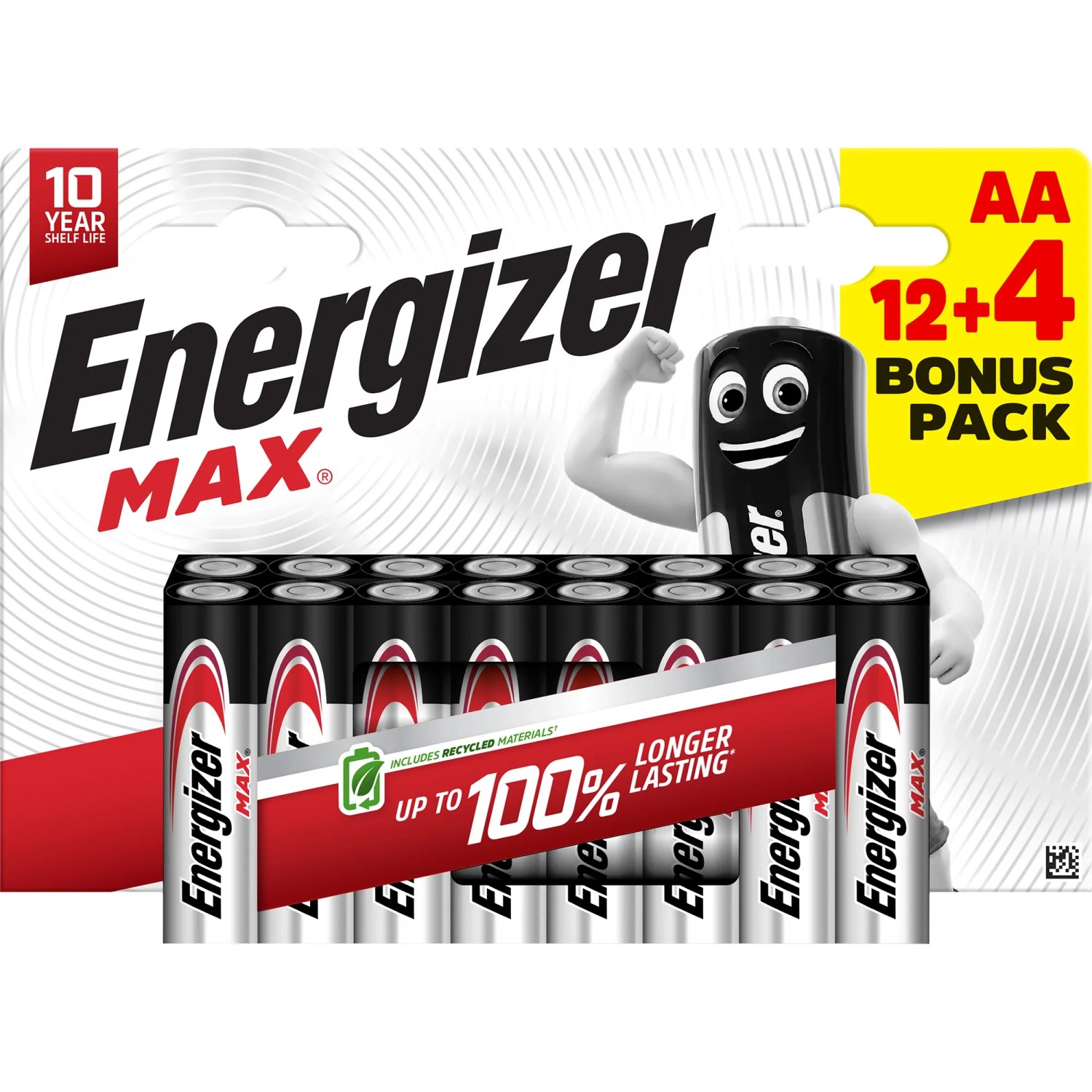 E-shop Energizer Alkalické batérie Max AA 1,5 V, 12 + 4 ks