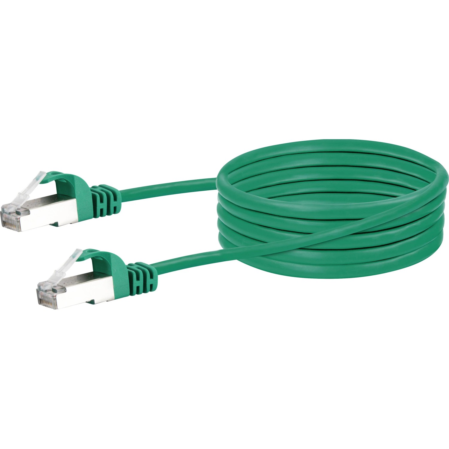 E-shop Schwaiger Sieťový kábel CAT 6 (S/FTP), zelený, 1 m