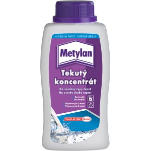 Fľaša Metylan Tekuté lepidlo na tapety koncentrát 500g.