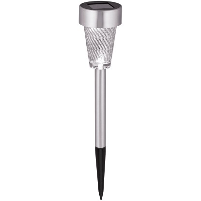 OBI Solárne svietidlo s tŕňom s rýhovaným sklom z nerezovej ocele