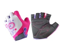 CAPPA Cyklistické rukavice Lila dievčenské, biela, veľ. 9-10