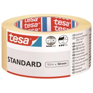 Tesa Maler-Krepp Economy, rolka 50 mm x 50 m, na maskovanie v interiéri.