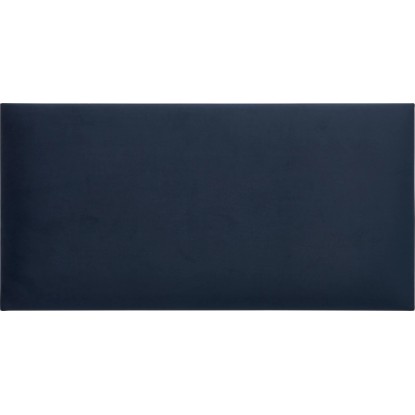 Nástenný vankúš obdĺžnikový 60 cm x 30 cm tmavomodrý zamatový