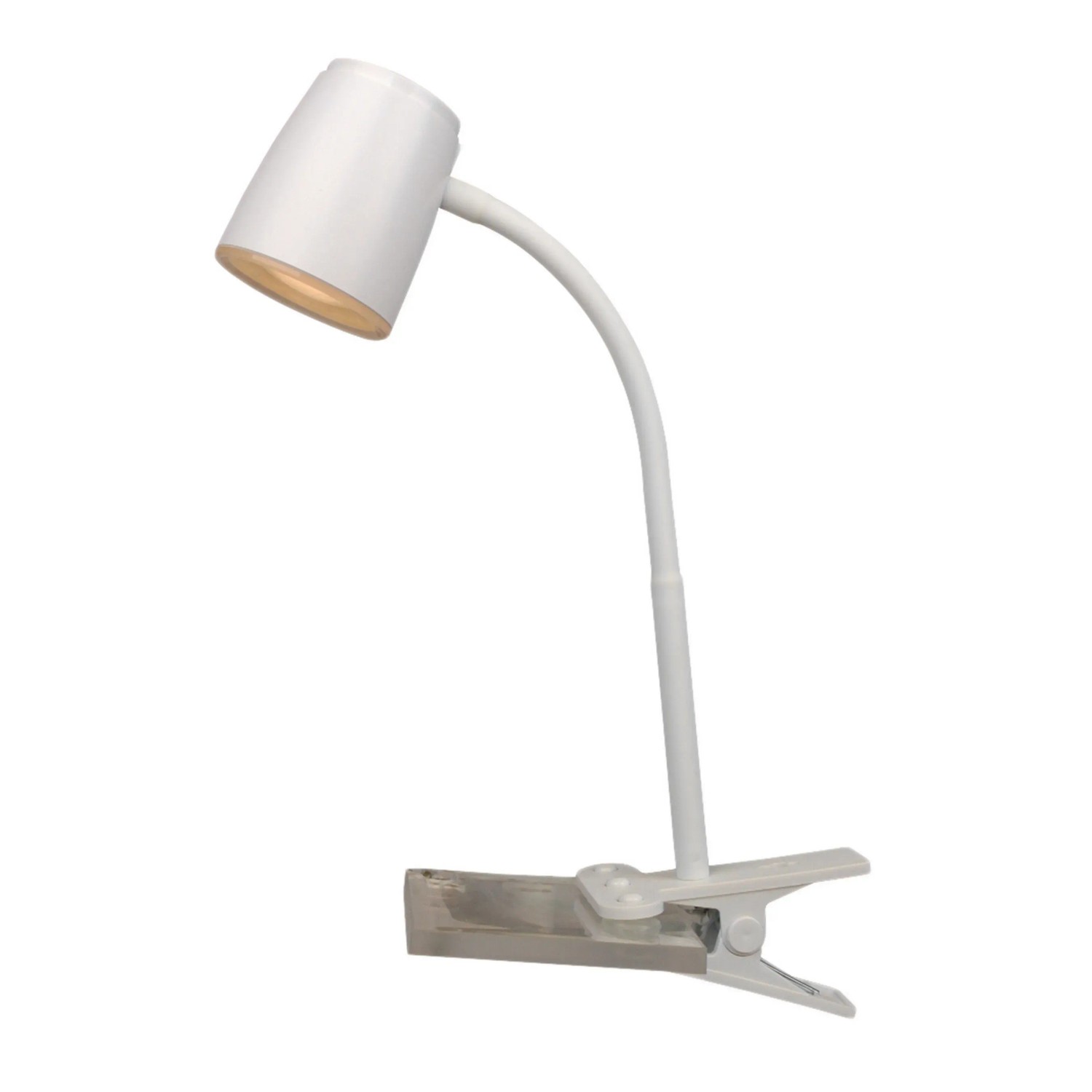 E-shop Top Light LED stolná lampička lampička s klipom MIA KL, biela