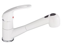 OBI Jednopáková drezová batéria Manar so spŕškou na riad biela