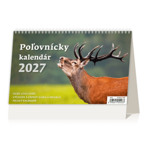 Helma 365 Stolový týždenný kalendár 2027 Poľovnícky 22,6 x 13,9 cm