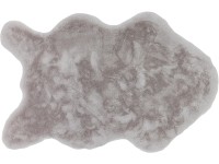 Schöner Wohnen Umelá kožušina Tender, tvarovaná, strieborná, 60 x 90 cm